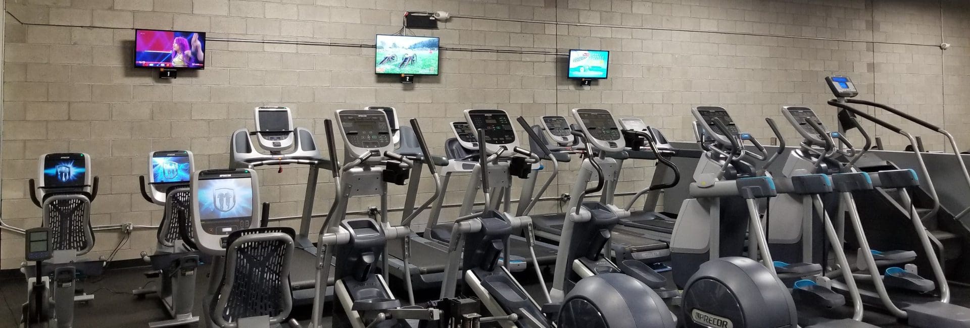 modern gym with Cardio area